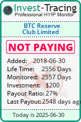Monitored by Invest-Tracing.com HYIP Monitor-Invest-Tracing.com