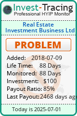 Monitored by Invest-Tracing.com HYIP Monitor-Invest-Tracing.com