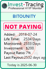 Monitored by Invest-Tracing.com HYIP Monitor-Invest-Tracing.com