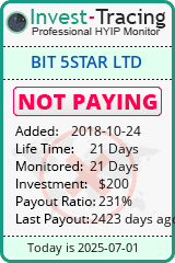 Monitored by Invest-Tracing.com HYIP Monitor-Invest-Tracing.com