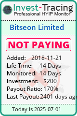 Monitored by Invest-Tracing.com HYIP Monitor-Invest-Tracing.com