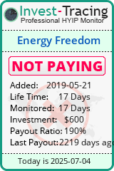 Monitored by Invest-Tracing.com HYIP Monitor-Invest-Tracing.com