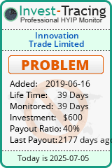 Monitored by Invest-Tracing.com HYIP Monitor-Invest-Tracing.com