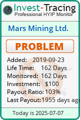 Monitored by Invest-Tracing.com HYIP Monitor-Invest-Tracing.com