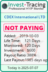 Monitored by Invest-Tracing.com HYIP Monitor-Invest-Tracing.com