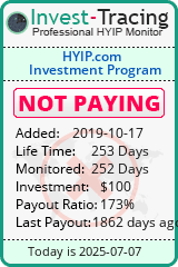 Monitored by Invest-Tracing.com HYIP Monitor-Invest-Tracing.com