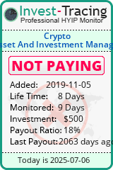Monitored by Invest-Tracing.com HYIP Monitor-Invest-Tracing.com