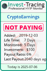Monitored by Invest-Tracing.com HYIP Monitor-Invest-Tracing.com