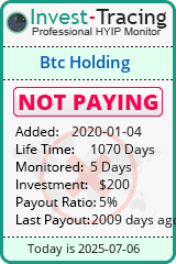 Monitored by Invest-Tracing.com HYIP Monitor-Invest-Tracing.com