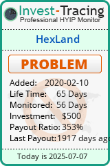Monitored by Invest-Tracing.com HYIP Monitor-Invest-Tracing.com