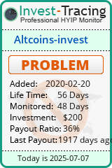 Monitored by Invest-Tracing.com HYIP Monitor-Invest-Tracing.com