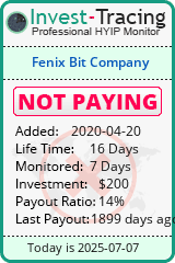 Monitored by Invest-Tracing.com HYIP Monitor-Invest-Tracing.com