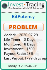 Monitored by Invest-Tracing.com HYIP Monitor-Invest-Tracing.com