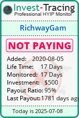 Monitored by Invest-Tracing.com HYIP Monitor-Invest-Tracing.com