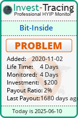 Monitored by Invest-Tracing.com HYIP Monitor-Invest-Tracing.com