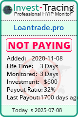 Monitored by Invest-Tracing.com HYIP Monitor-Invest-Tracing.com