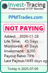 Monitored by Invest-Tracing.com HYIP Monitor-Invest-Tracing.com