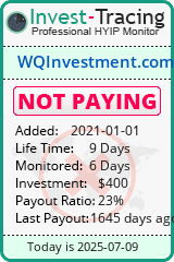 Monitored by Invest-Tracing.com HYIP Monitor-Invest-Tracing.com