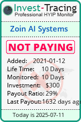 Monitored by Invest-Tracing.com HYIP Monitor-Invest-Tracing.com