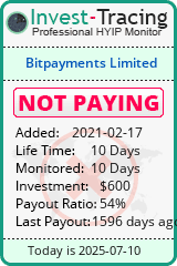 Monitored by Invest-Tracing.com HYIP Monitor-Invest-Tracing.com