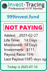 Monitored by Invest-Tracing.com HYIP Monitor-Invest-Tracing.com