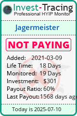 Monitored by Invest-Tracing.com HYIP Monitor-Invest-Tracing.com