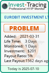Monitored by Invest-Tracing.com HYIP Monitor-Invest-Tracing.com