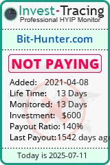 Monitored by Invest-Tracing.com HYIP Monitor-Invest-Tracing.com
