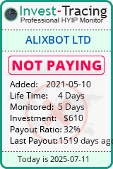 Monitored by Invest-Tracing.com HYIP Monitor-Invest-Tracing.com