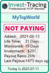 Monitored by Invest-Tracing.com HYIP Monitor-Invest-Tracing.com
