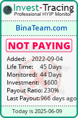 Monitored by Invest-Tracing.com HYIP Monitor-Invest-Tracing.com