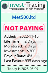 Monitored by Invest-Tracing.com HYIP Monitor-Invest-Tracing.com