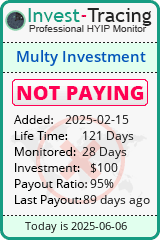 Monitored by Invest-Tracing.com HYIP Monitor-Invest-Tracing.com