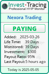 Monitored by Invest-Tracing.com HYIP Monitor-Invest-Tracing.com
