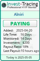 Monitored by Invest-Tracing.com HYIP Monitor-Invest-Tracing.com
