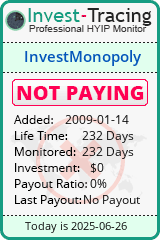 Monitored by Invest-Tracing.com HYIP Monitor-Invest-Tracing.com
