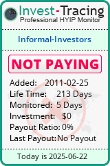 Monitored by Invest-Tracing.com HYIP Monitor-Invest-Tracing.com