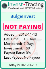 Monitored by Invest-Tracing.com HYIP Monitor-Invest-Tracing.com