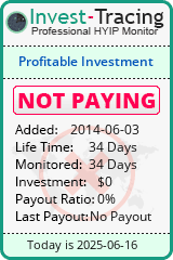 Monitored by Invest-Tracing.com HYIP Monitor-Invest-Tracing.com