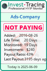 Monitored by Invest-Tracing.com HYIP Monitor-Invest-Tracing.com
