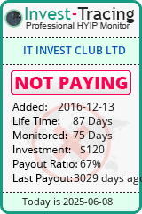 Monitored by Invest-Tracing.com HYIP Monitor-Invest-Tracing.com