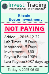 Monitored by Invest-Tracing.com HYIP Monitor-Invest-Tracing.com