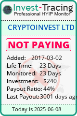 Monitored by Invest-Tracing.com HYIP Monitor-Invest-Tracing.com
