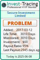 Monitored by Invest-Tracing.com HYIP Monitor-Invest-Tracing.com