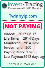 Monitored by Invest-Tracing.com HYIP Monitor-Invest-Tracing.com