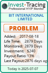 Monitored by Invest-Tracing.com HYIP Monitor-Invest-Tracing.com