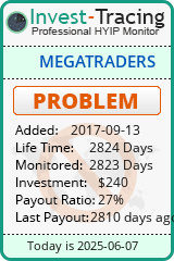 Monitored by Invest-Tracing.com HYIP Monitor-Invest-Tracing.com