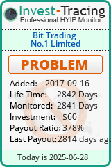 Monitored by Invest-Tracing.com HYIP Monitor-Invest-Tracing.com