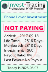 Monitored by Invest-Tracing.com HYIP Monitor-Invest-Tracing.com