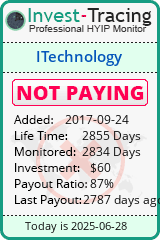 Monitored by Invest-Tracing.com HYIP Monitor-Invest-Tracing.com
